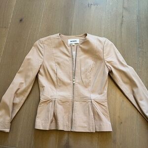 Vegan Leather Peplum Jacket size small